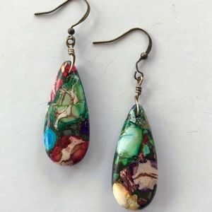 ✨New!✨ Mixed stone teardrop earrings